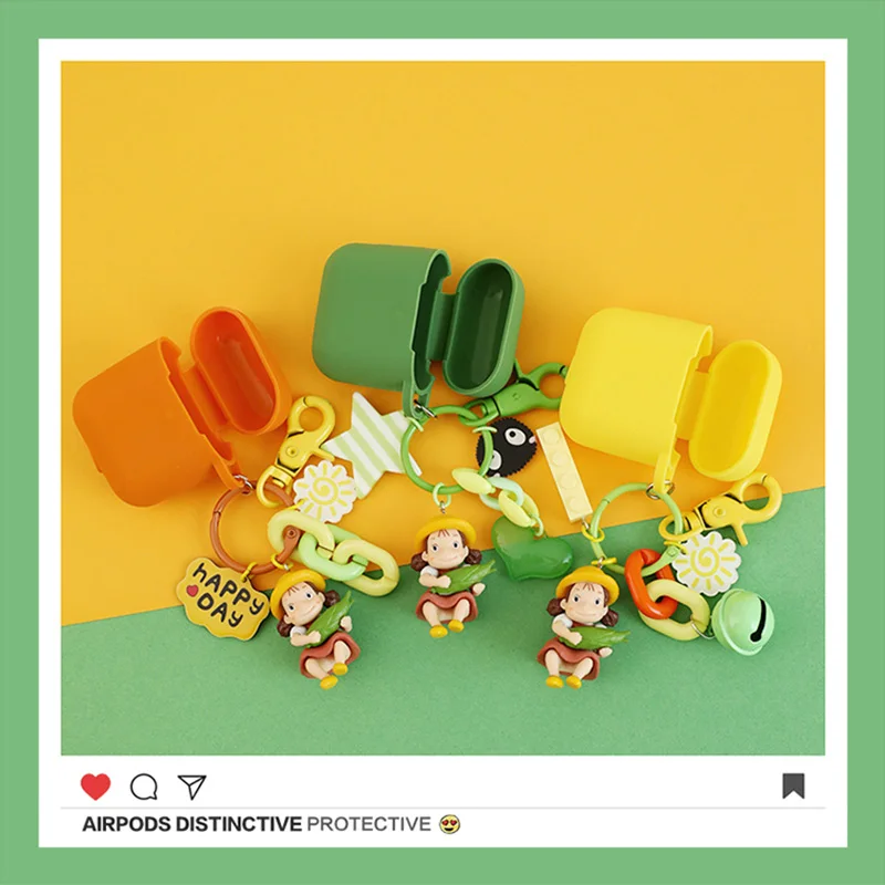 Милый мультяшный милый Декор для девочек беспроводной Bluetooth чехол наушников Apple