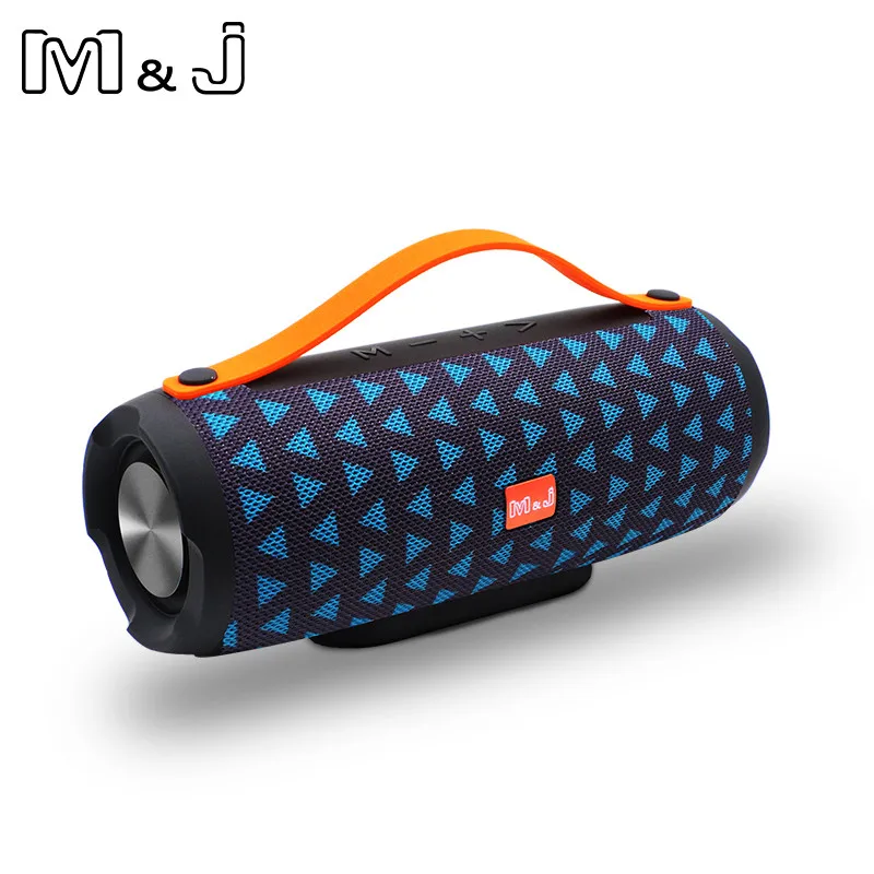 Blue Gray M& J открытый Bluetooth динамик беспроводной портативный стерео звук глубокий бас 10 Вт система MP3 Музыка Аудио AUX с микрофоном для Android IOS - Цвет: Blue Gray