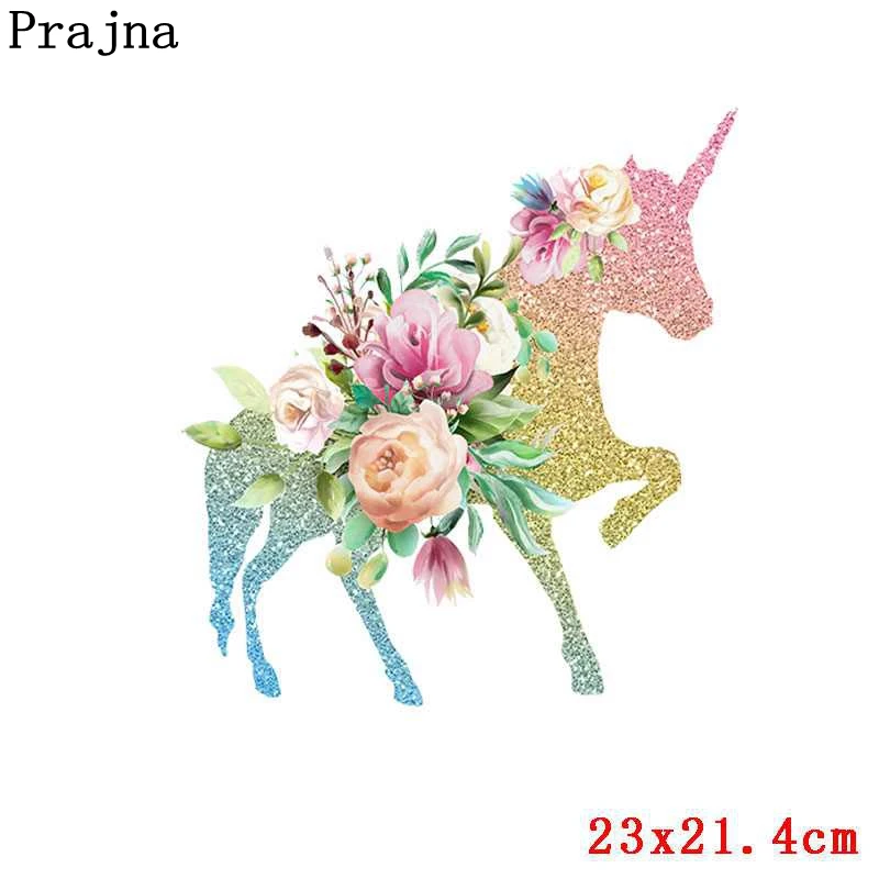 Антикварная бронза Prajna, с единорогом, сердце, камера, железо-на, теплопередача, мультфильм, глажка, наклейки, полоска на одежде, утюг на заплатках для футболки - Цвет: Антикварная бронза