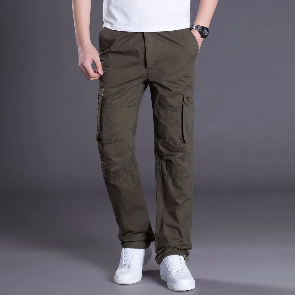 Casual Loose Pants Men Cargo Combat SWAT Active Army Military Pant Male Cotton Work Trousers Mens Joggers 3XL | Мужская одежда