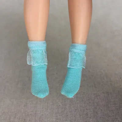 1 пара кружевные короткие носки ручной работы для куклы "Blythe azone" 1:6 кукольный носок для Барби однотонные носки для Blyth Momoko OB кукла 1/6 - Цвет: 4