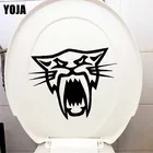 YOJA 24.6X19.4CM забавные автопоезд кошачьего туалета жизни Спальня дома настенные WC Стикеры T5-0053
