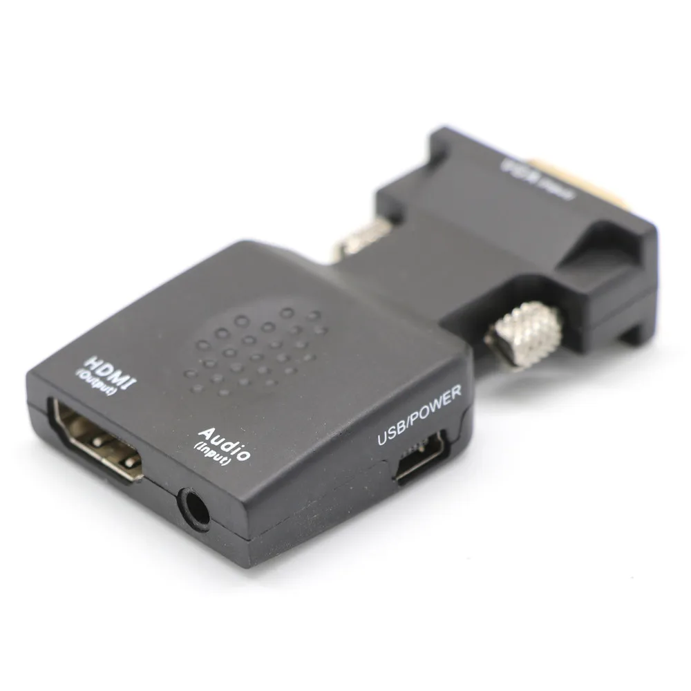 1080 P VGA мужчина к HDMI Женский коробка адаптера конвертера аудио порт Удлинительный