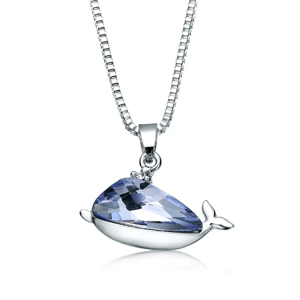 Австрийский Цирконий ожерелье с Китом простое подвеской для девочек подарок