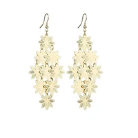 fashion luxury dangle earrings goldsilver color flowers drop earring pendant resin statement earrings jewelry