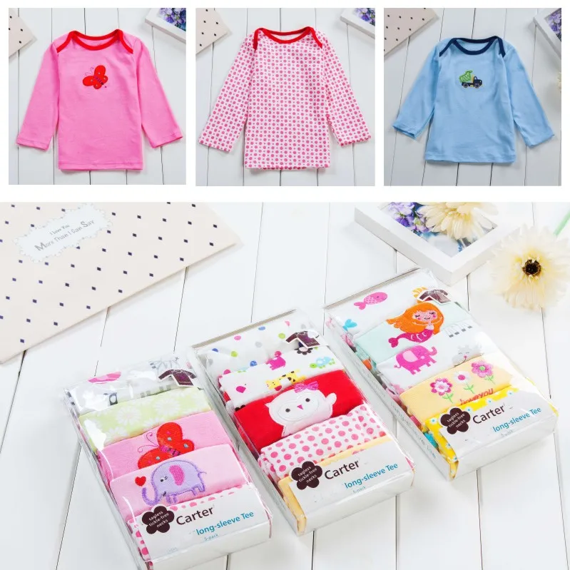 5 шт./упак. Новинка 2017 г. ночное белье с длинными рукавами для девочек и мальчиков