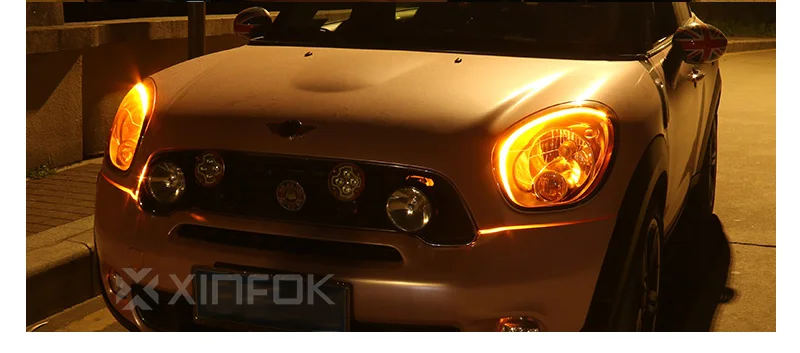Водонепроницаемый последовательный поток сигнала поворота автомобиля СИД DRL Белый Красный лед-синий дневной свет дневные ходовые огни