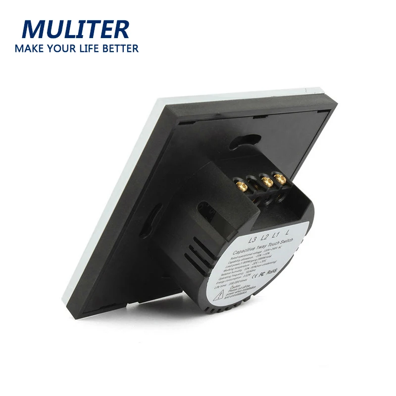 2017 ЕС Стандартный сенсорный выключатель роскошный хрусталь Панель настенный 1 gang