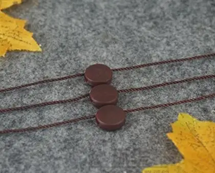 dark brown 1000 шт., 18 цветов, бирка, веревка, защелкивающийся замок, круглый конец, бирка, строчка, застежка, маленькие ювелирные изделия, маркировочные принадлежности - Цвет: dark brown