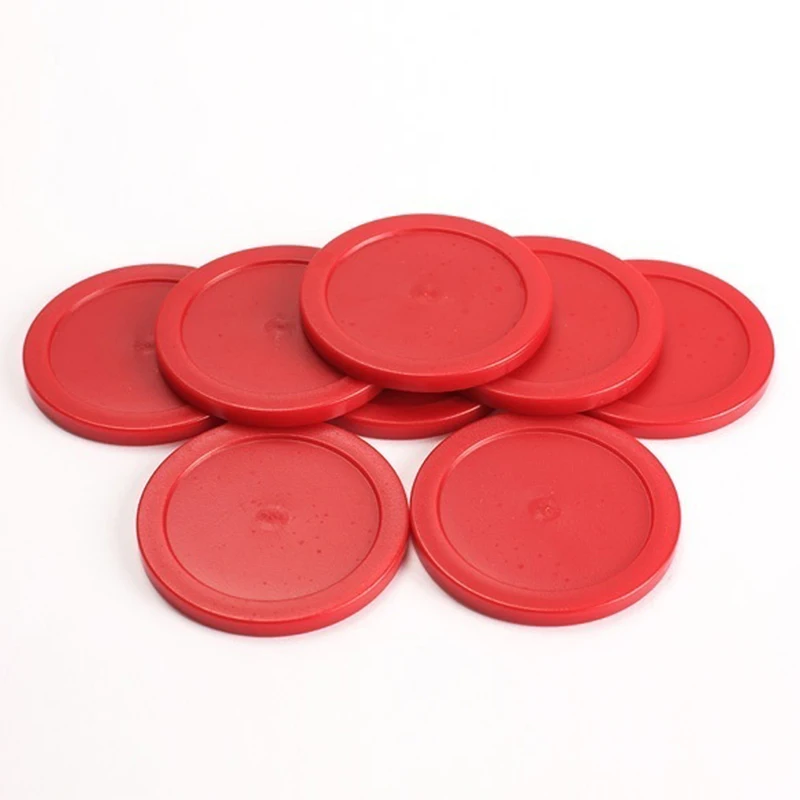 8 Pcs 63 mm Red Air Hockey Table Pucks Puck Mallet Goalies Children Table Game Party Tools Entertainment Accessories