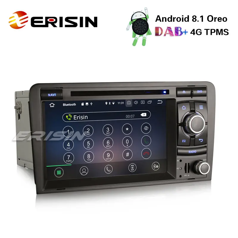 Erisin ES3973A 7 &quotAndroid 8 1 автомобильный стерео DAB + gps TPMS DTV IN BT CD Satnav для AUDI A3 S3 RS3 RNSE