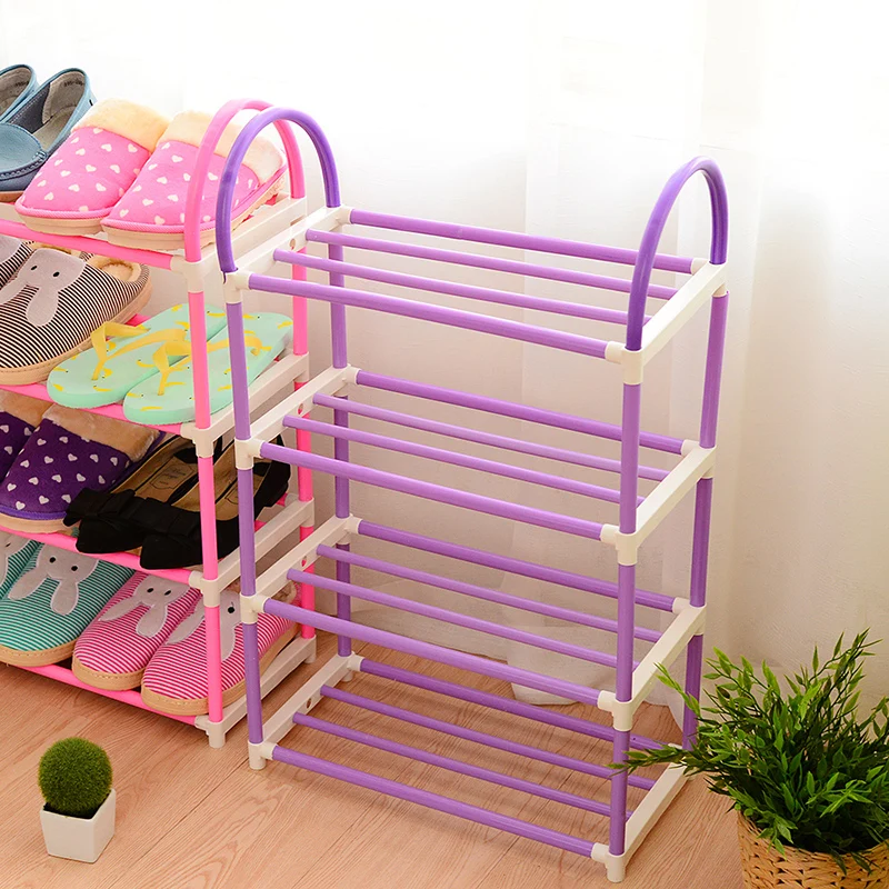 4 слойная портативная Пластиковая полка для обуви съемная хранения мебель