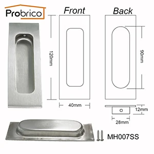 MH007SS Мебель probrico скрытые ручки утопленный ручки для выдвижных ящиков шкаф сайдинг дверь Потяните встраивание кухня ручка 1 шт - Цвет: MH007SS