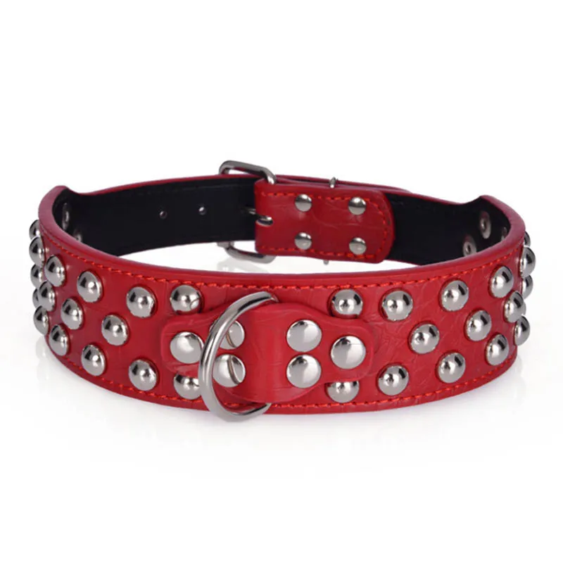 Уникальный Шипованный ошейник из искусственной кожи для больших собак питбуль