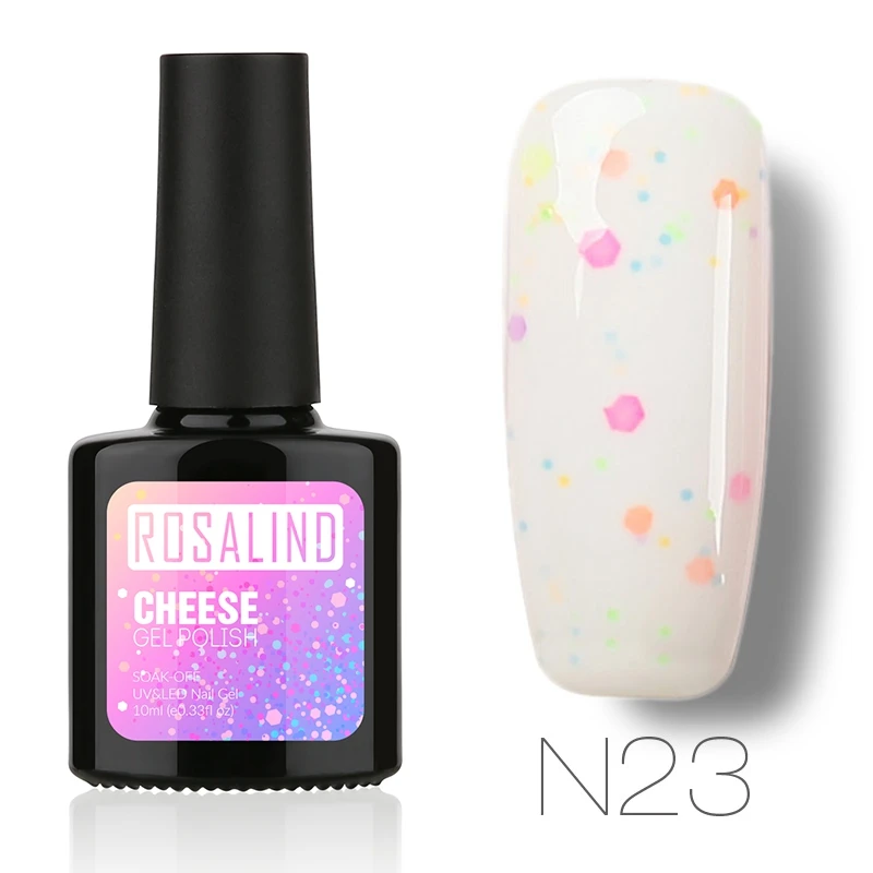 N23 ROSALIND гель 1S 10 мл цветной сырный Гель-лак для ногтей верхнее Базовое покрытие необходимый лак для ногтей Полупостоянный лаковый гель - Цвет: N23