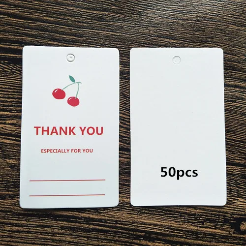 thank you 50pcs 49 шт./лот, белая бирка "just for you", Подарочная бирка 4,5x7,5 см - Цвет: thank you 50pcs