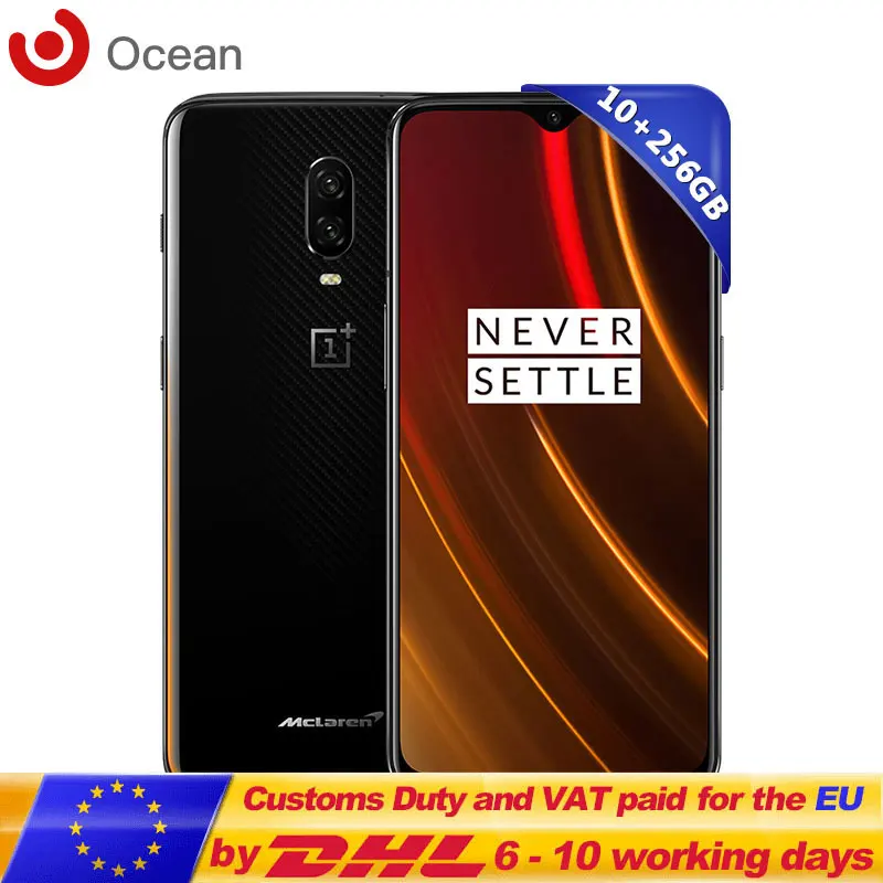 Oneplus 6 T Мобильный телефон Mclaren 10 Гб ОЗУ 256 ПЗУ идентификатор пальца Snapdragon 845 41