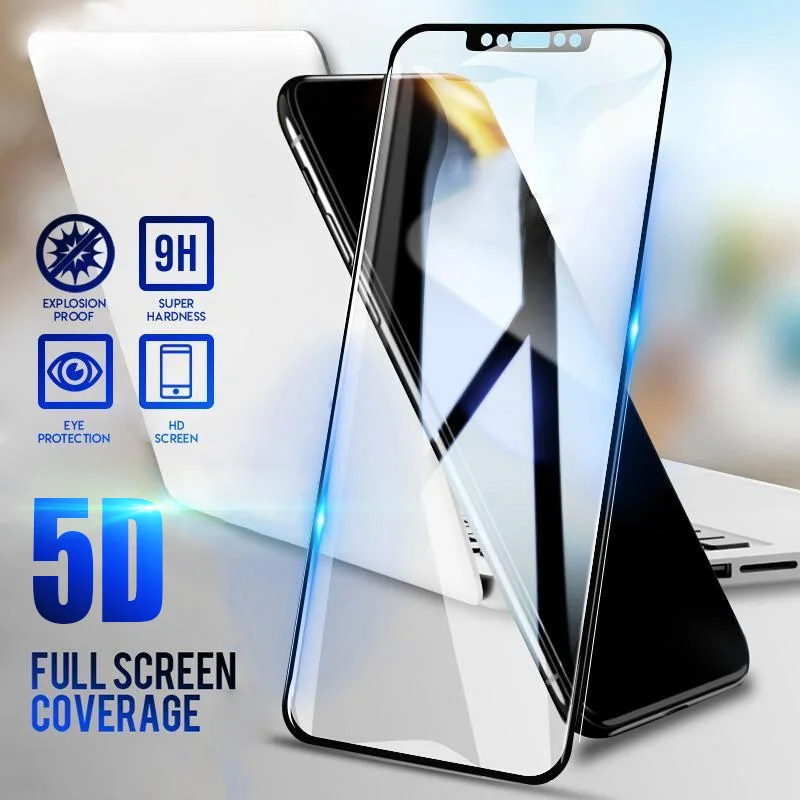 5D изогнутое закаленное стекло для iPhone 11 Pro Max X XR XS 6 7 Plus Защита экрана защитное