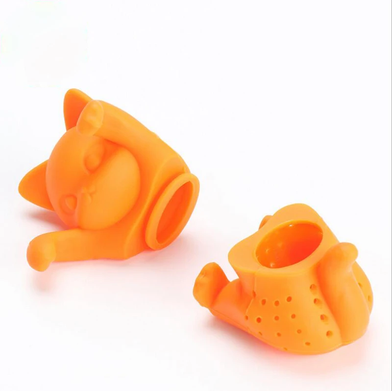 Creative Cartoon Tea Strainer Silicone Cute Cat Infuser Tools |