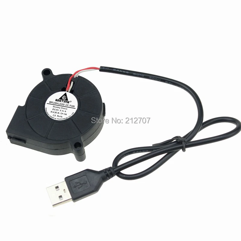 10 шт. Gdstime маленький 5015S 5 в USB 50 мм x 15 турбо бесщеточный DC вентилятор охлаждения|blower
