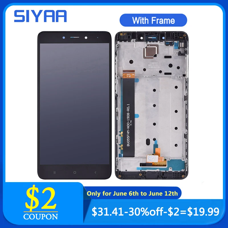 ЖК дисплей с 3D сенсорным экраном и дигитайзером в сборе для XiaoMi Redmi Note 4 запасные