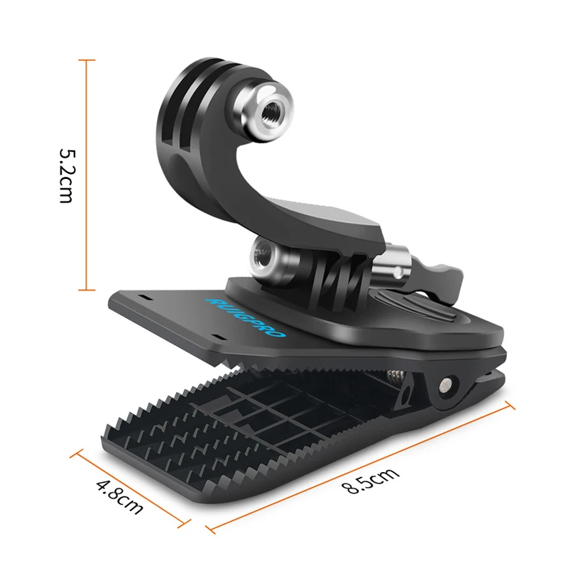 New Backpack Clip Clamp 360 Degree Rotary Fixed Mount bracket For Gopro Hero 7 6 5 DJI OSMO action Sports Camera Accessories