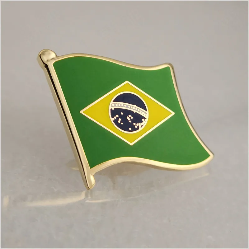 

Soft Enamel Brazil Flag Lapel Pins