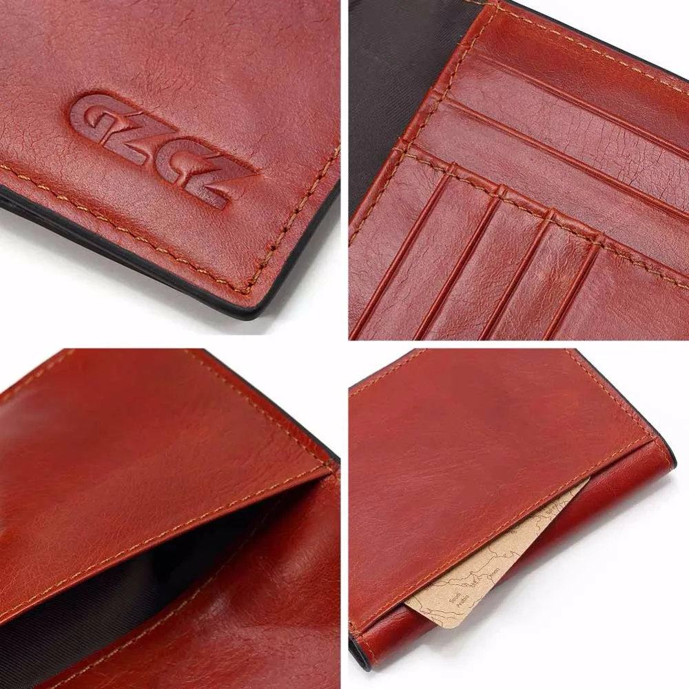 GZCZ натуральная кожа супер тонкий женский кошелек Обложка для паспорта Walet