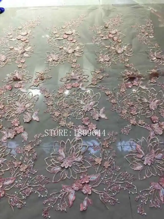 Новый дизайн кружева высокое качество нигерийский французский чистая гипюр 3D flowe