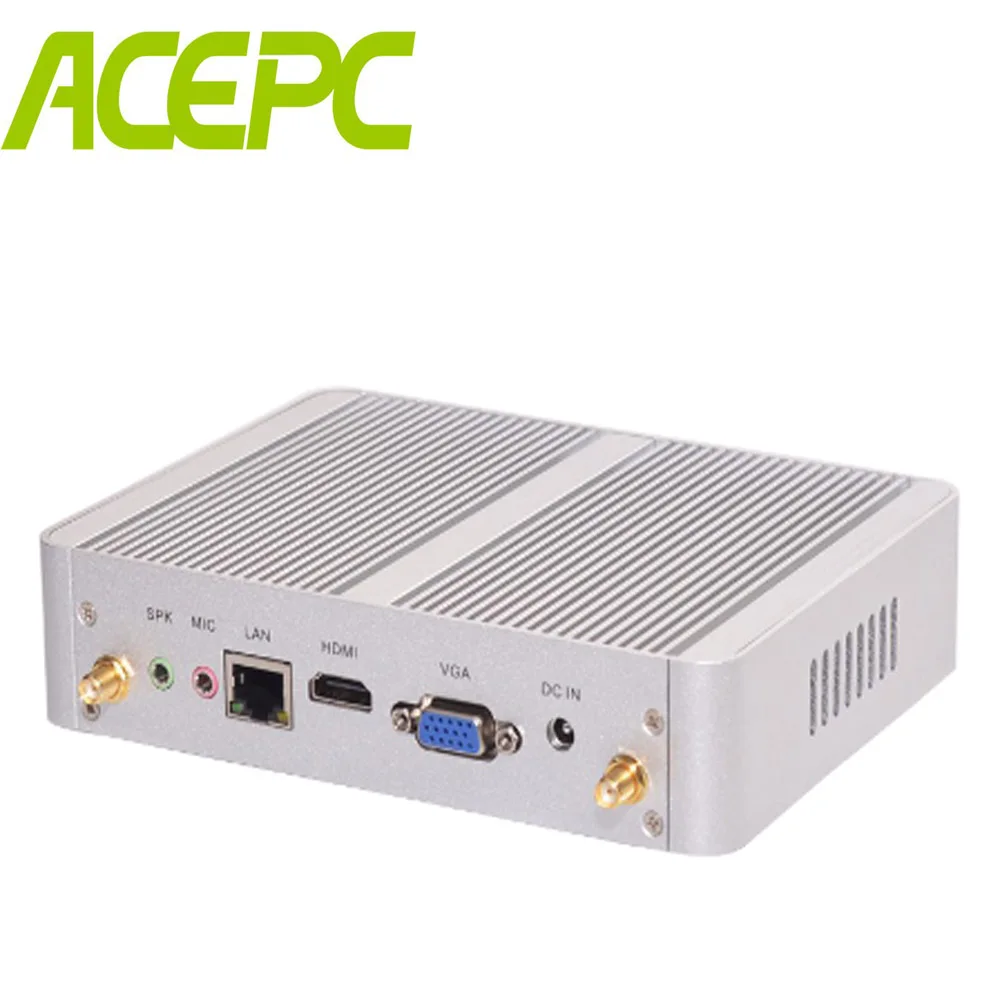 Безвентиляторный мини-ПК Intel Core i3 4010YY i5 4200Y i3 4010U I5 4200U Windows 10 TV Box HDMI VGA USB3.0 Wi-Fi HTPC Barebone Настольный ПК