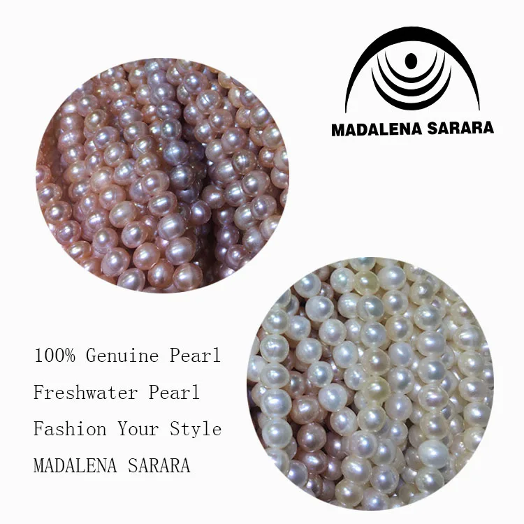 Нить из пресноводного жемчуга MADALENA SARARA AA + класс 4-5 мм для изготовления ювелирных