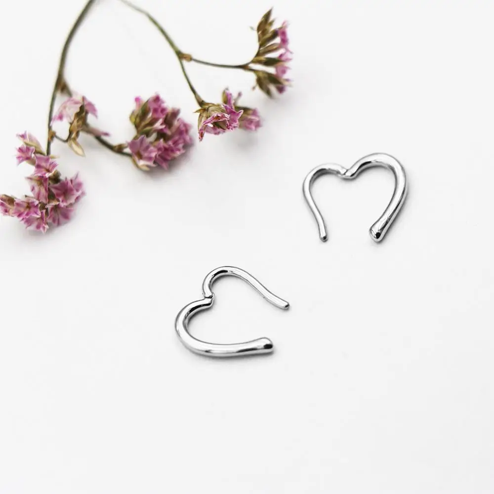 Хирургические серьги для пирсинга в виде сердца из нержавеющей стали | Украшения