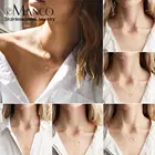 E-Manco женское минималистичное ожерелье-чокер простое ожерелье из нержавеющей стали для женщин круглая подвеска ожерелье