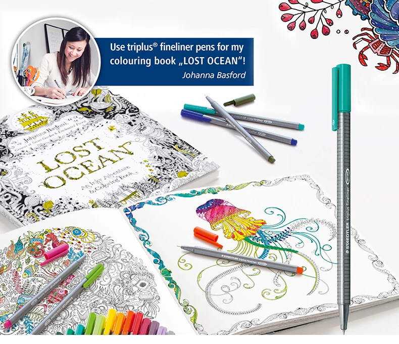 Staedtler Triplus Fineliner 50 блестящих цветов 0,3 мм художественные маркеры волоконные ручки для рисования