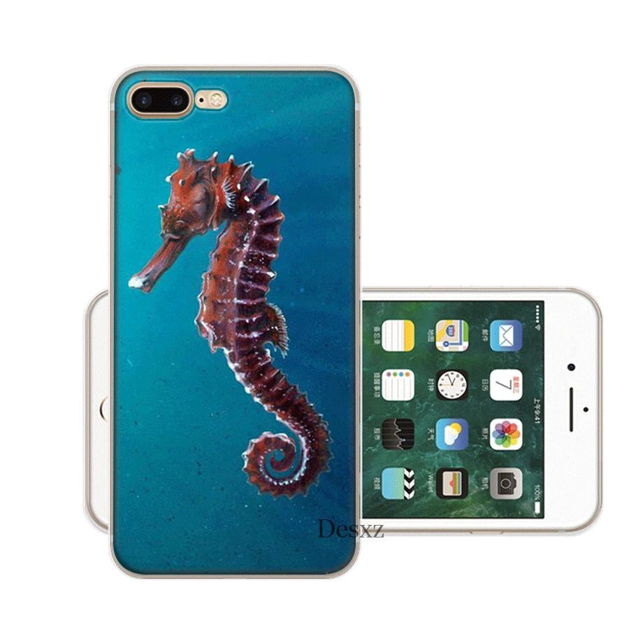 Чехол для мобильного телефона с изображением морской лошади Медузы iPhone 7 8 6 6s Plus 11