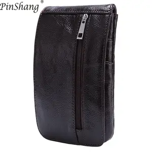 PinShang Мужская поясная сумка, кошелек, Портативный ретро кожаный мобильный телефон, сумка через ремень, поясная сумка ZK40