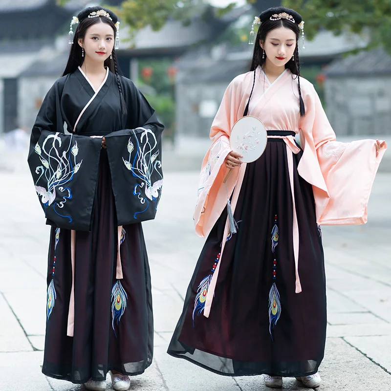 Женский костюм для танца Hanfu династии Qing платье в восточном стиле традиционная