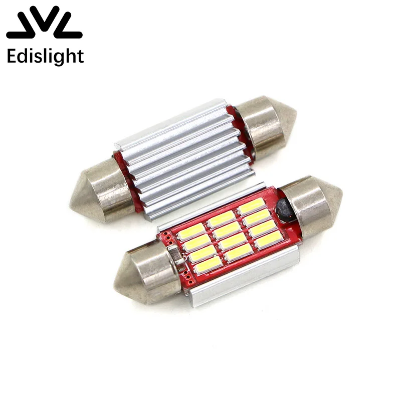 Edis светильник 2 шт. светодиодный 36 мм белый Canbus без ошибок C5W лампы 4014SMD номерного