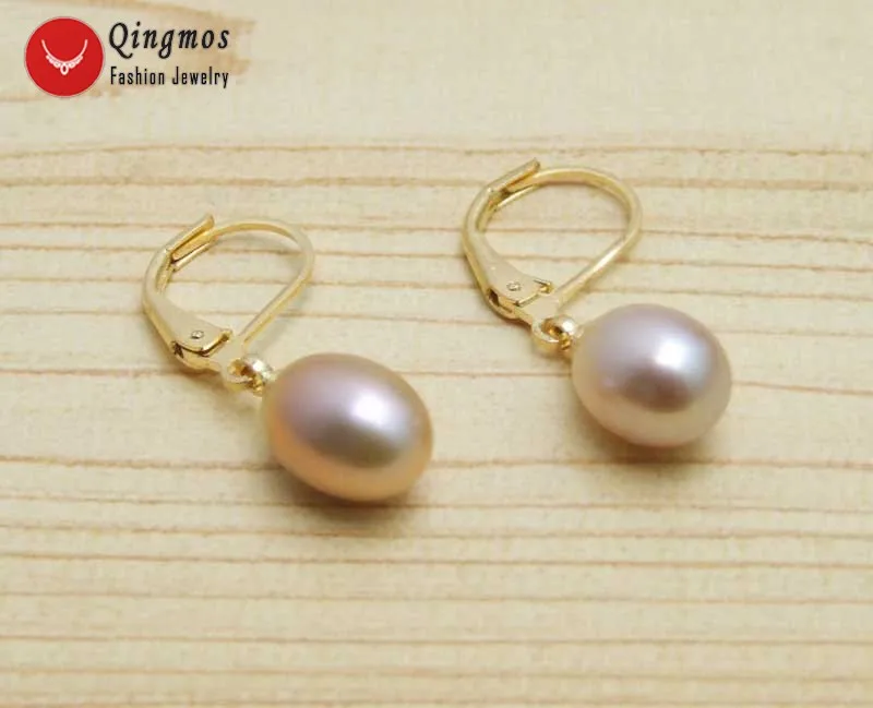 Серьги-подвески женские из натурального фиолетового жемчуга 7-9 мм | Украшения и