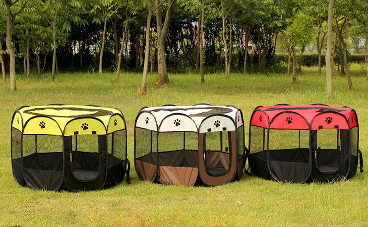 3 вида цветов портативный складной тент для питомца манеж собачий забор щенок
