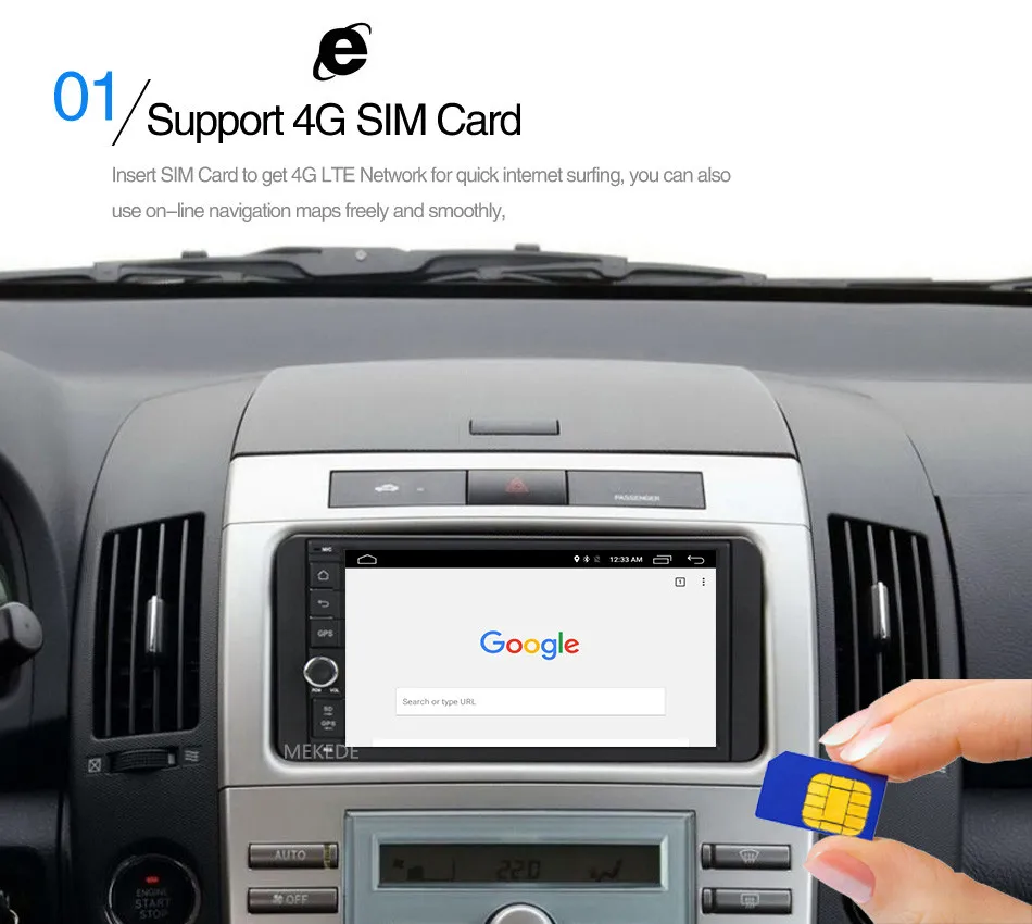 MEKEDE Android7.1 7 дюймов 2din универсальный автомобильный gps dvd-плеер для Nissan Toyota Kia VW поддержка 4G LTE BT wifi Радио Аудио