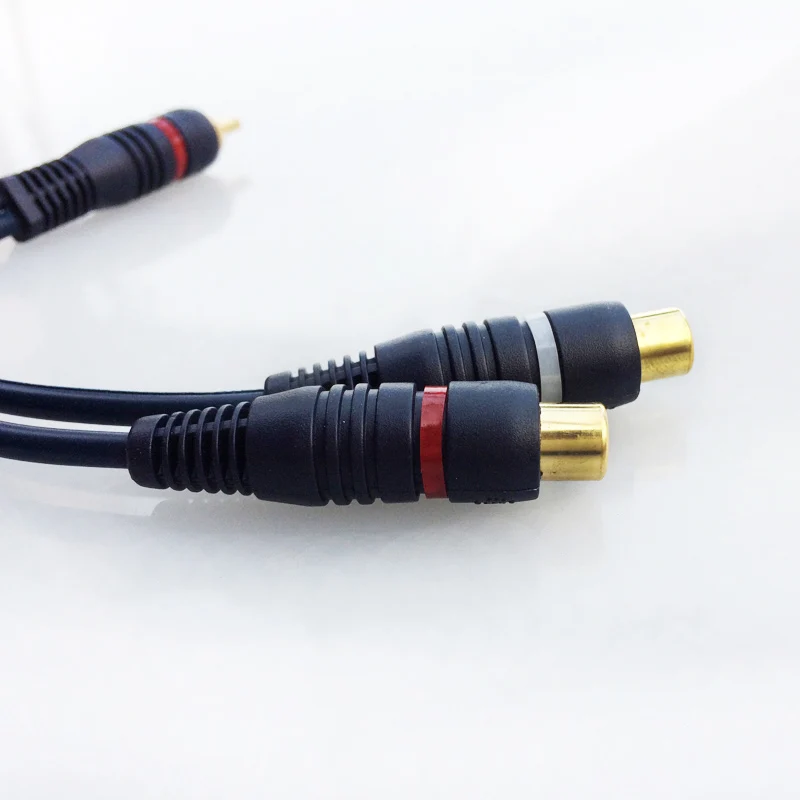 Позолоченная Одноминутная двухцветная аудиолиния 1RCA revolution 2RCA Женская AV линия