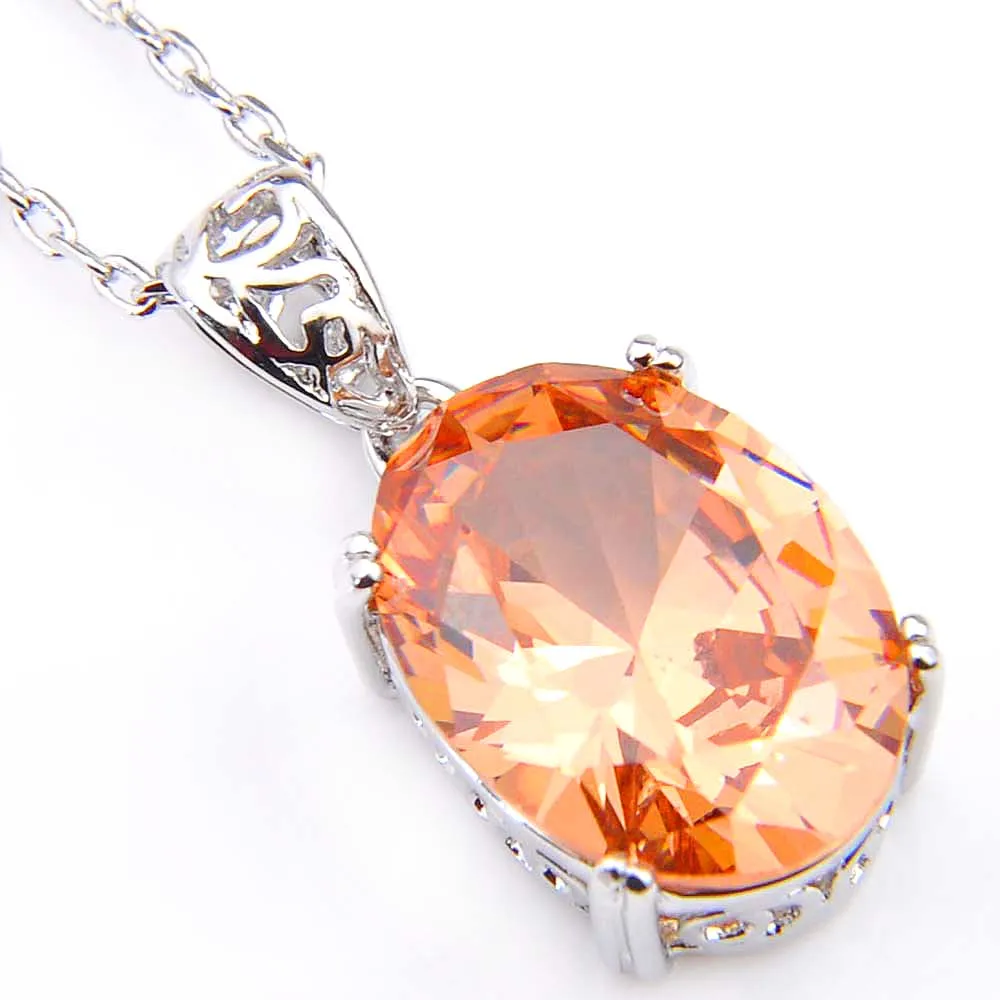 Подвески Luckyshine модные ювелирные украшения овальные розовые и белые подвески из