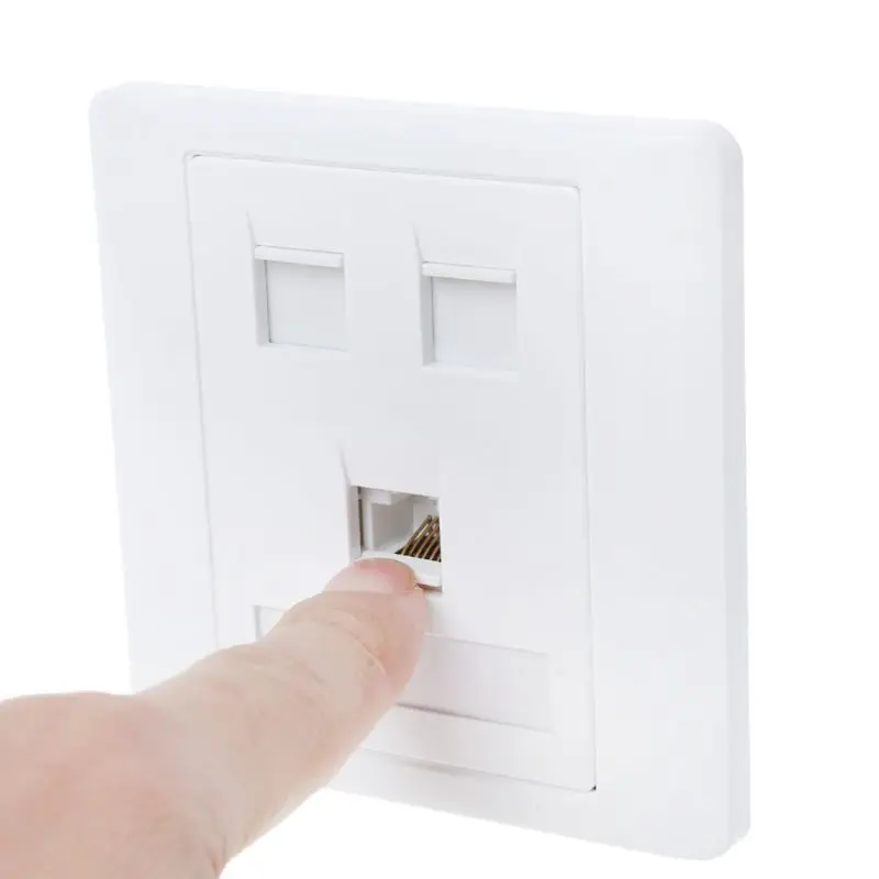 Фото Панель компьютерной розетки 86 типа CAT5E, сетевой модуль RJ45, кабель, интерфейсный разъем, настенный S №4