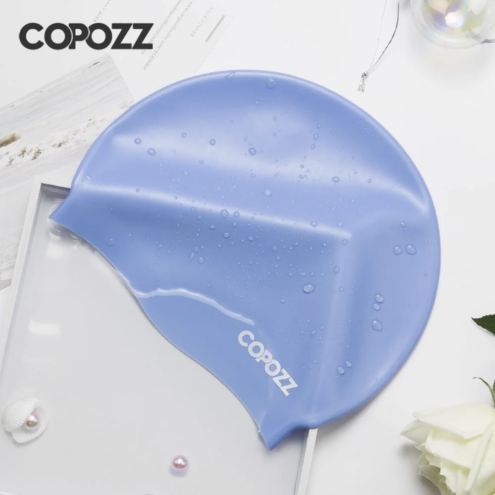 Copozz Мужская Женская эластичная шапка большого размера ярких цветов для плавания