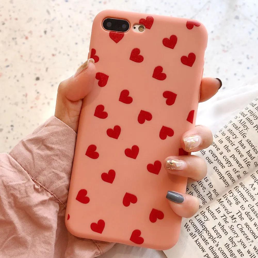 KISSCASE Lovely Matte Phone Case For iPhone X XR XS MAX 7 Hard PC 8 6 Plus Cases Front Back Full Cover |
