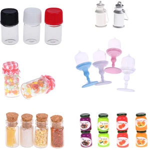 Набор аксессуаров 1:12, баночка для сладостей, кукольные домики ручной работы, керамические украшения для кухни, миниатюры для кукольного домика