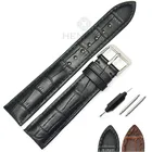 Ремешок для часов из натуральной кожи, мягкий, черный, коричневый, 18, 19, 20, 21, 22, 24 мм