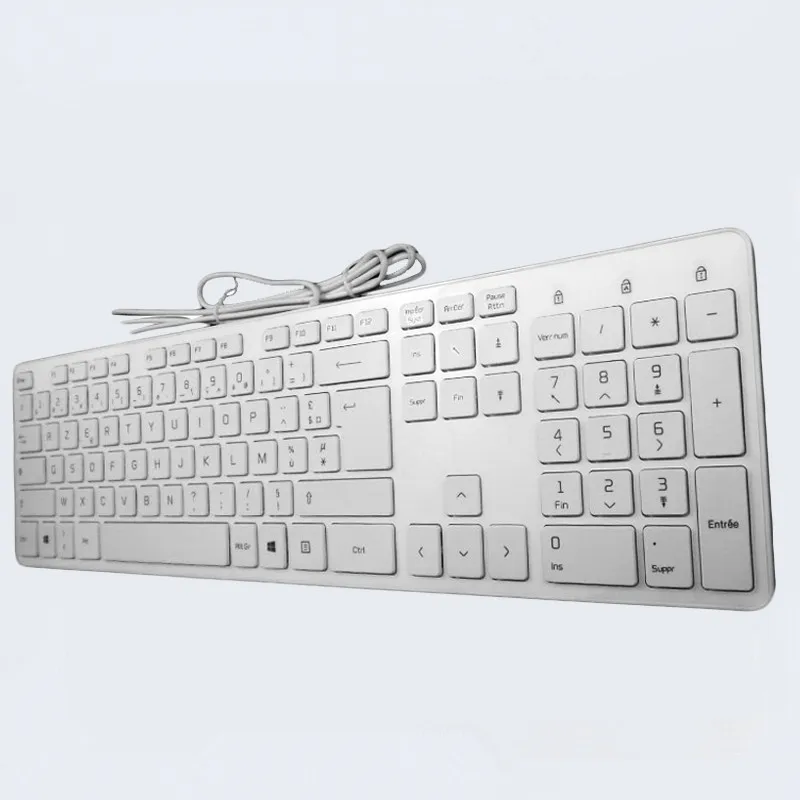 

Оригинальная Французская клавиатура MAORONG TRADING, полноразмерная раскладка AZERTY для проводной клавиатуры LG