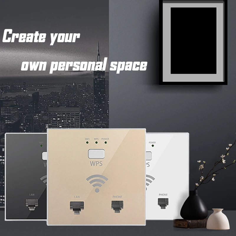 300 Мбит/с в стены точка доступа Wi Fi Беспроводной разъем для отеля проекта